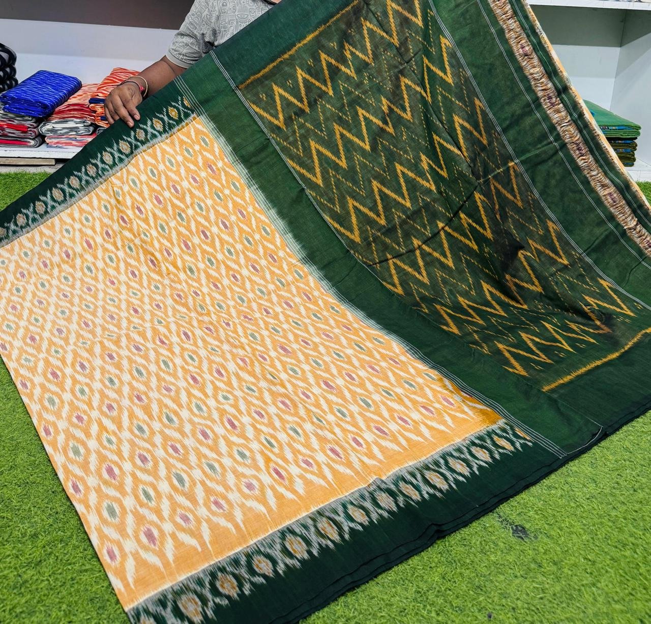 Cotton Saree - PSRGN13-ICTSDZDCD-07