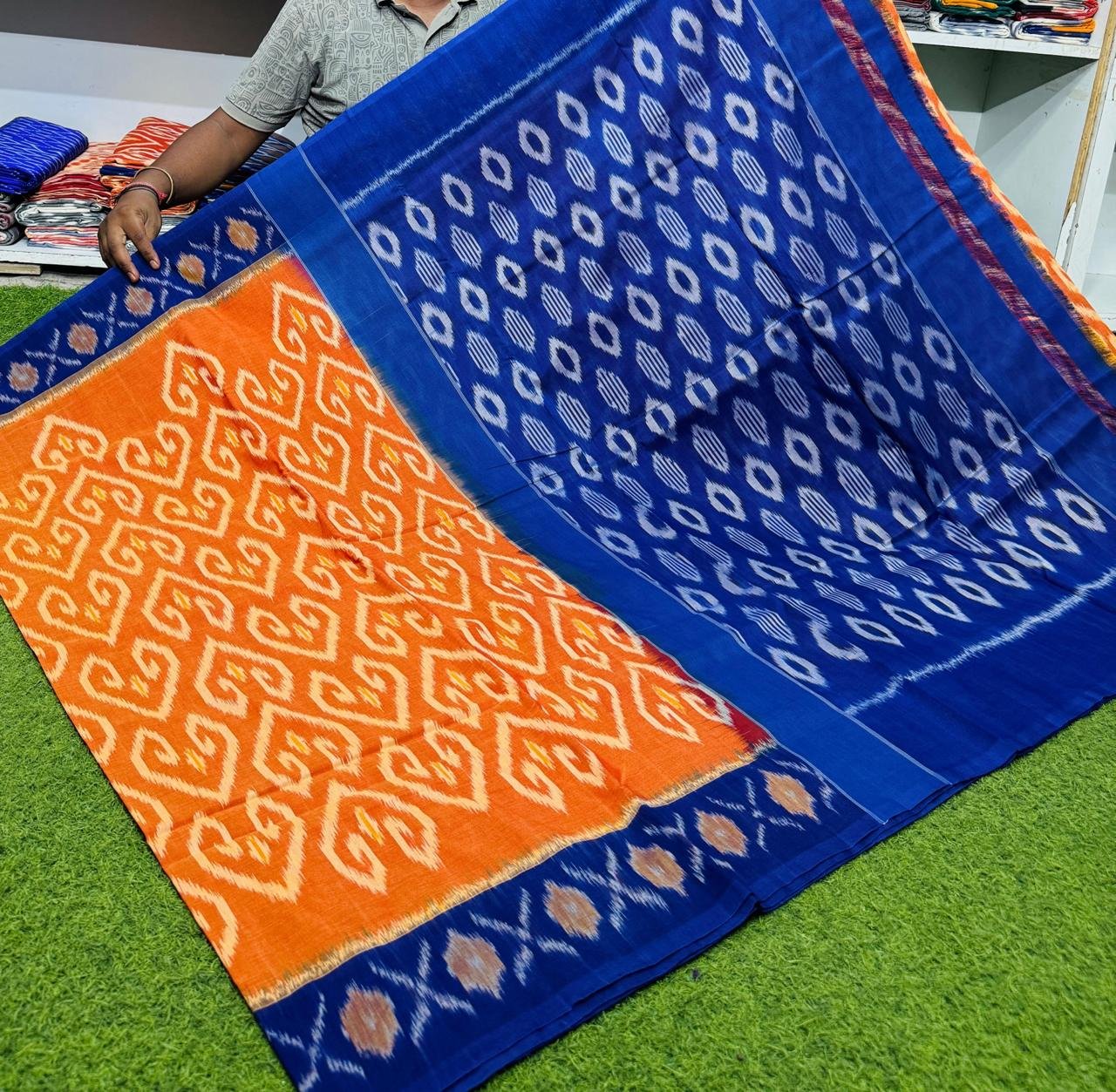 Cotton Saree - PSRGN13-ICTSDZDCD-13