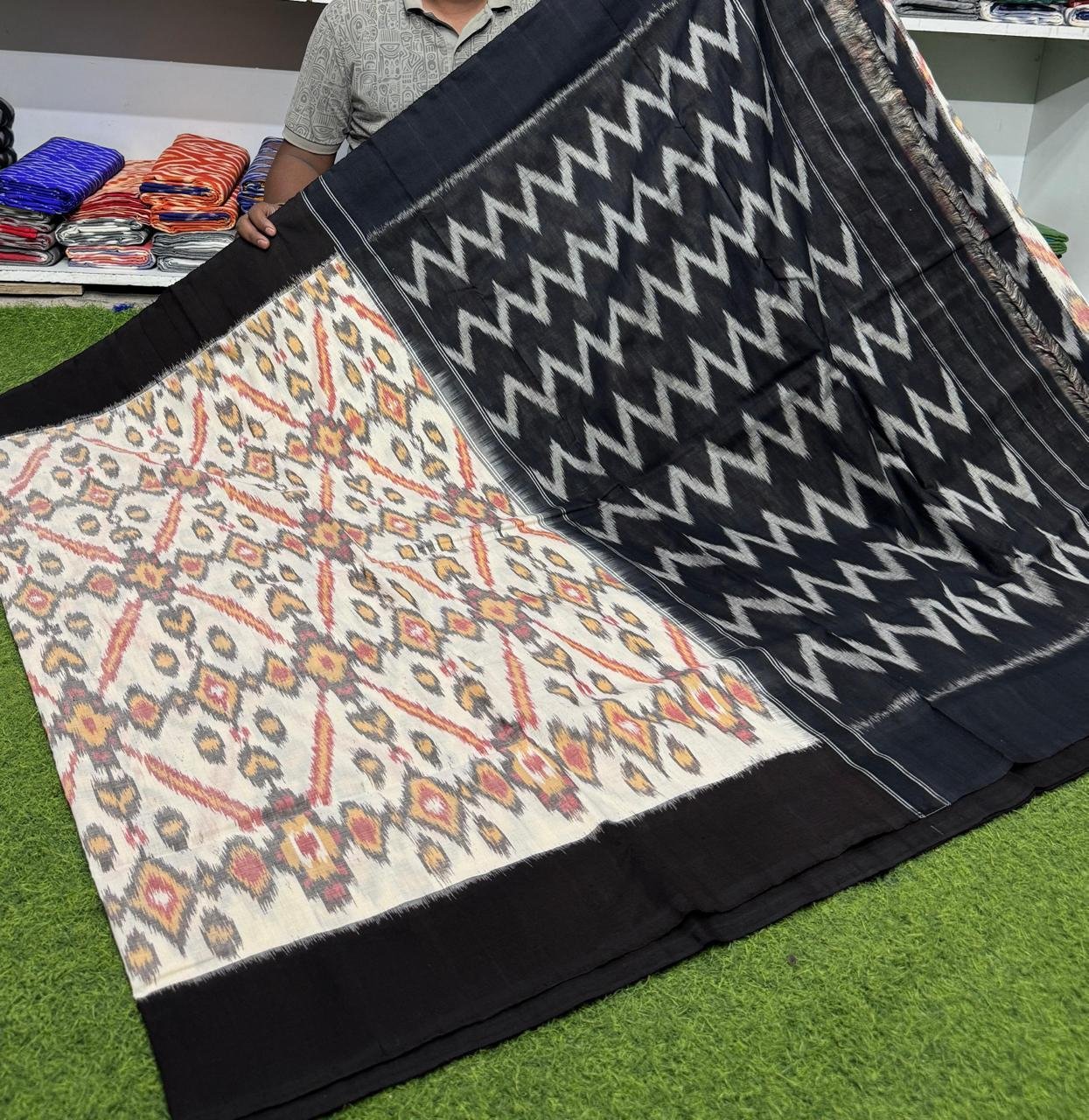 Cotton Saree - PSRGN24-ICTSDZDCD-08