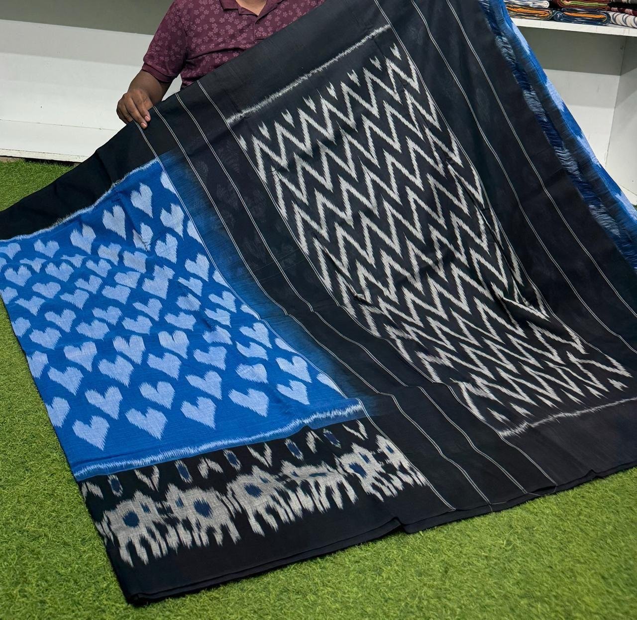 Cotton Saree - PSRGN24-ICTSDZDCD-12