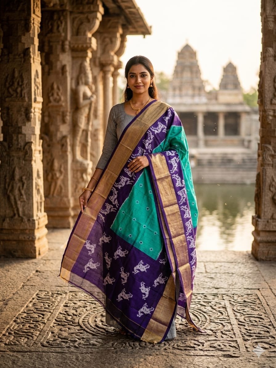 Ikat Dupatta - PGMRY26-ISDPDEZCD-08