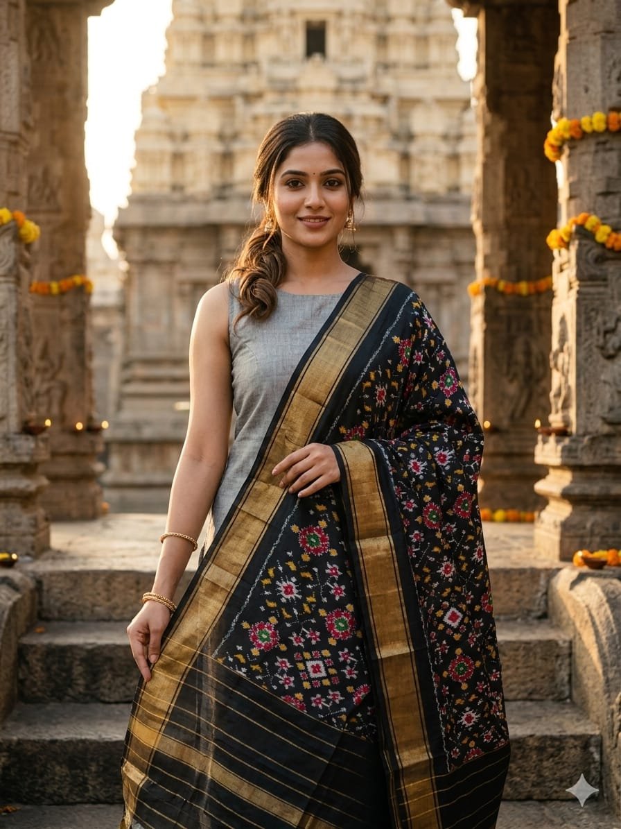 Ikat Dupatta - PGMRY26-ISDPDEZCD-14