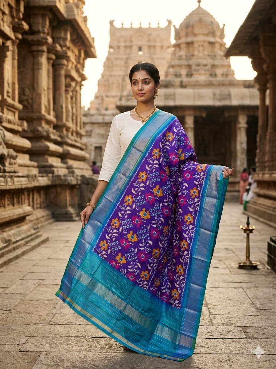 Ikat Dupatta - PGMRY26-ISDPDEZCD-34