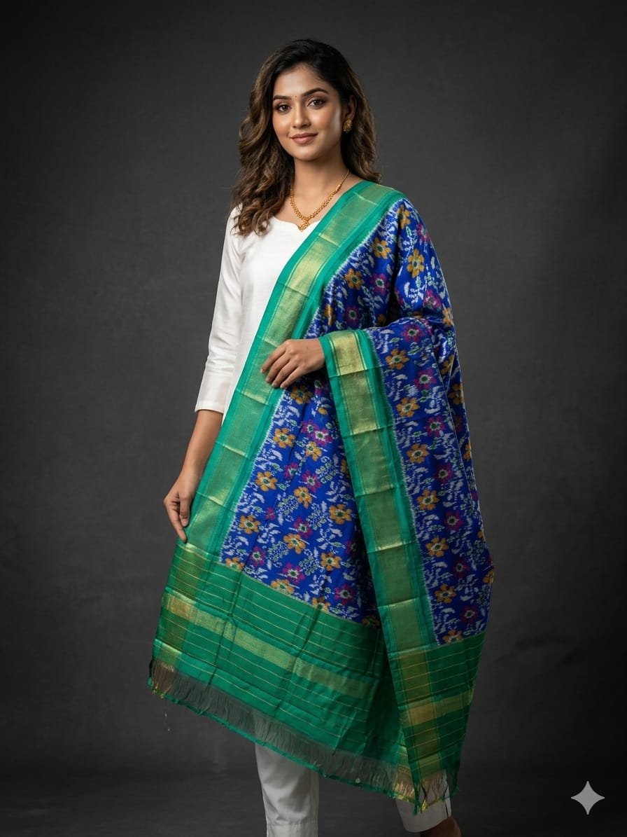 Ikat Dupatta - PGMRY26-ISDPDEZCD-45
