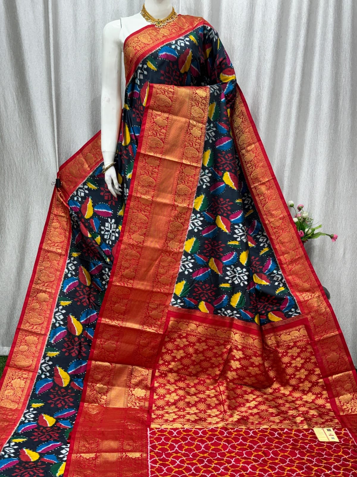 Kanchi Border Ikat - PASKN08-KBRPISEDC-15