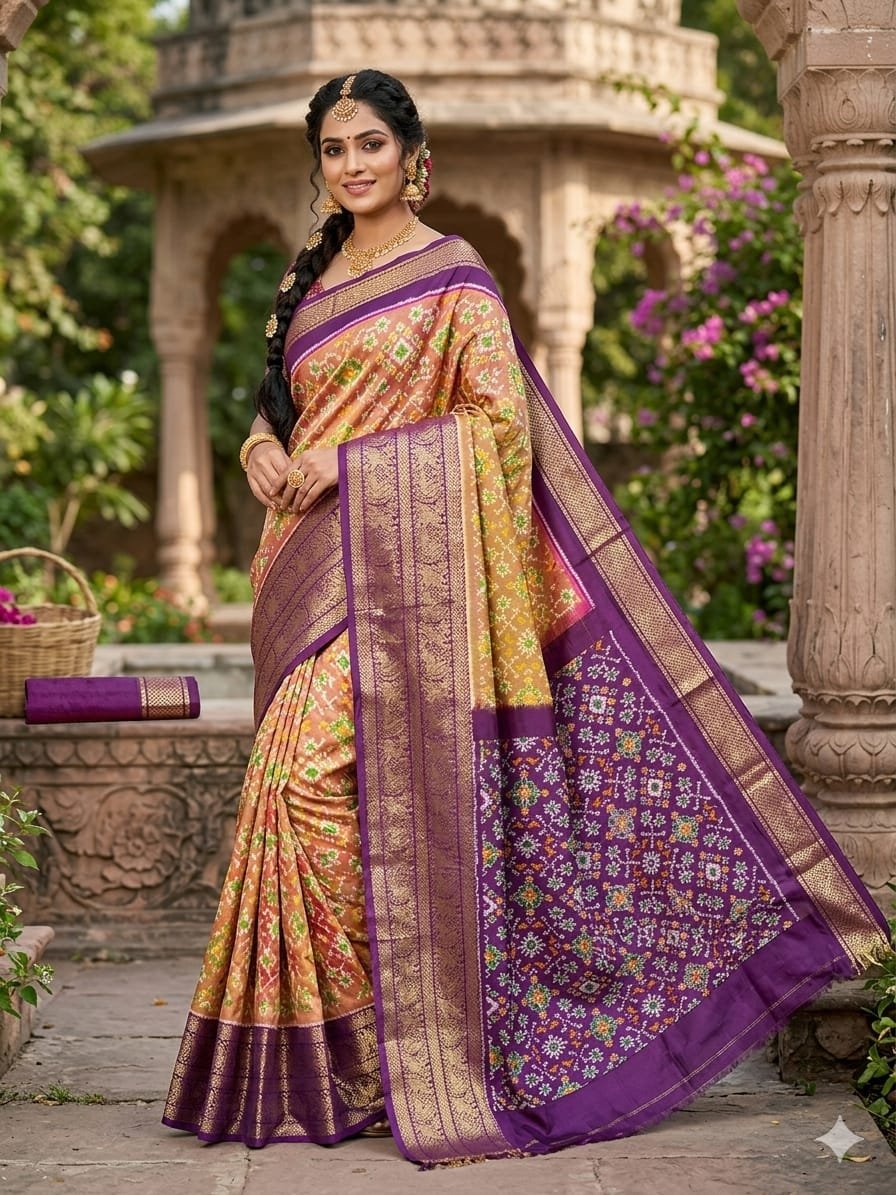 Kanchi Border Ikat - PDLSY23-KBIPIDBDC-03