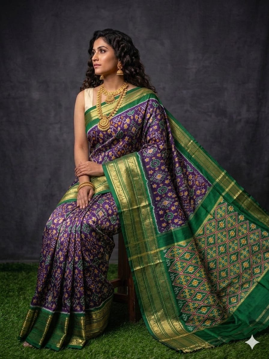 Kanchi Border Ikat - PDLSY23-KBIPIDBDC-06