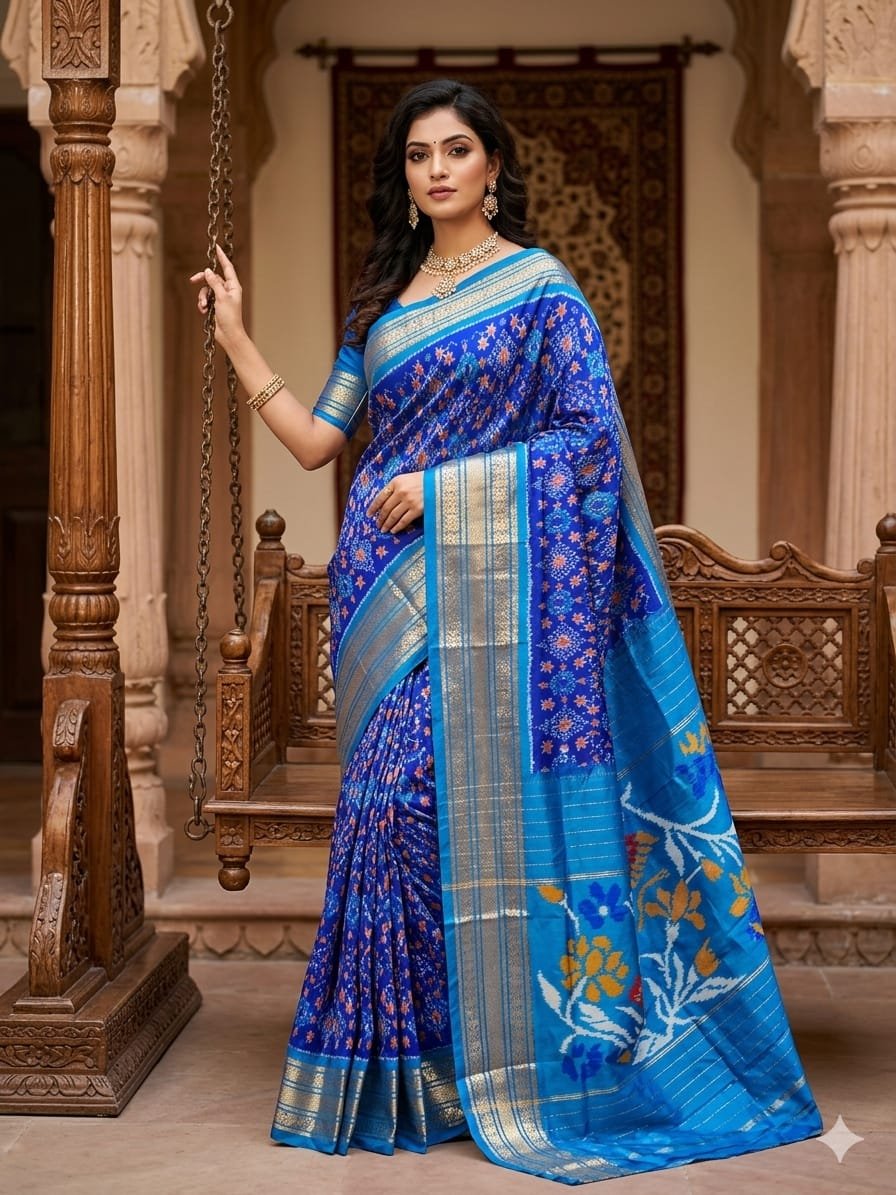 Kanchi Border Ikat - PDLSY30-KBIPIDBDC-01