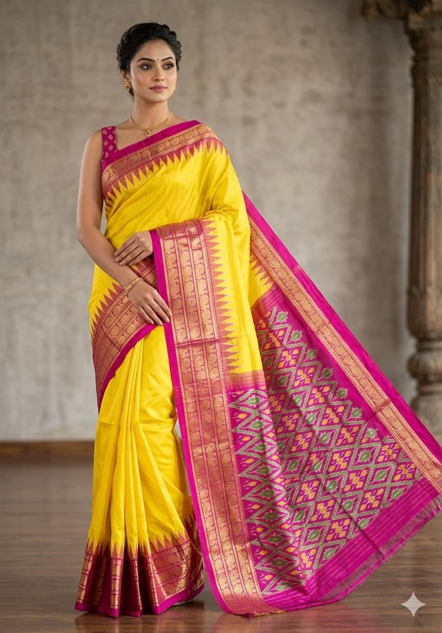 Kanchi Border Ikat - PDLSY31-KBIPCBBCD-08