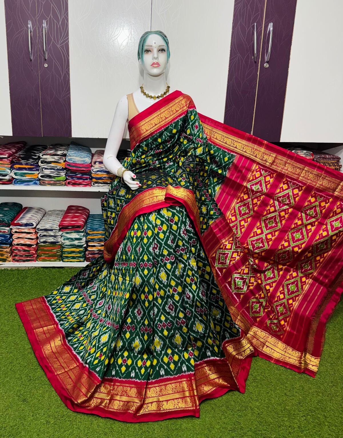 Kanchi Border Ikat - PSRGY20-KBIPICSCC-01