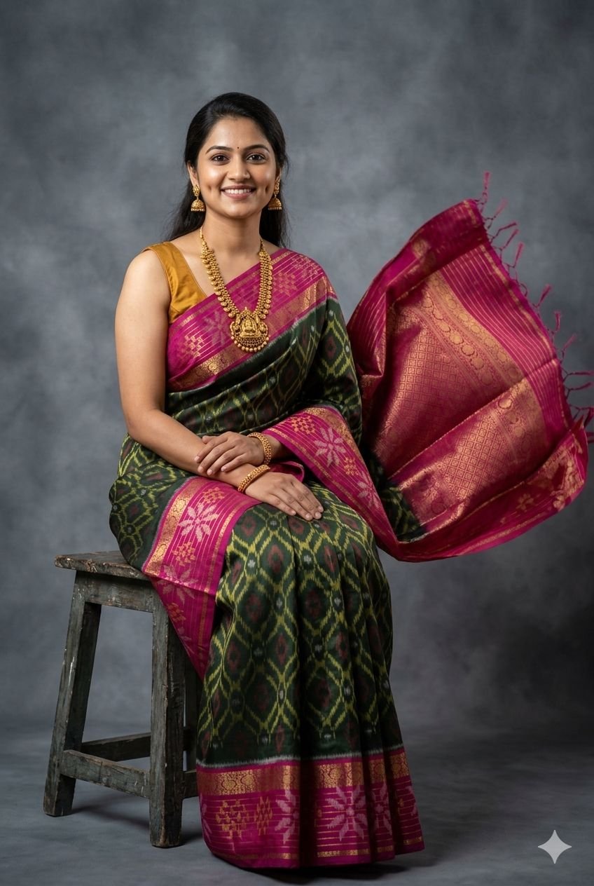 Kanchi Border Ikat - PUSNN27-KBRPCNSCD-04