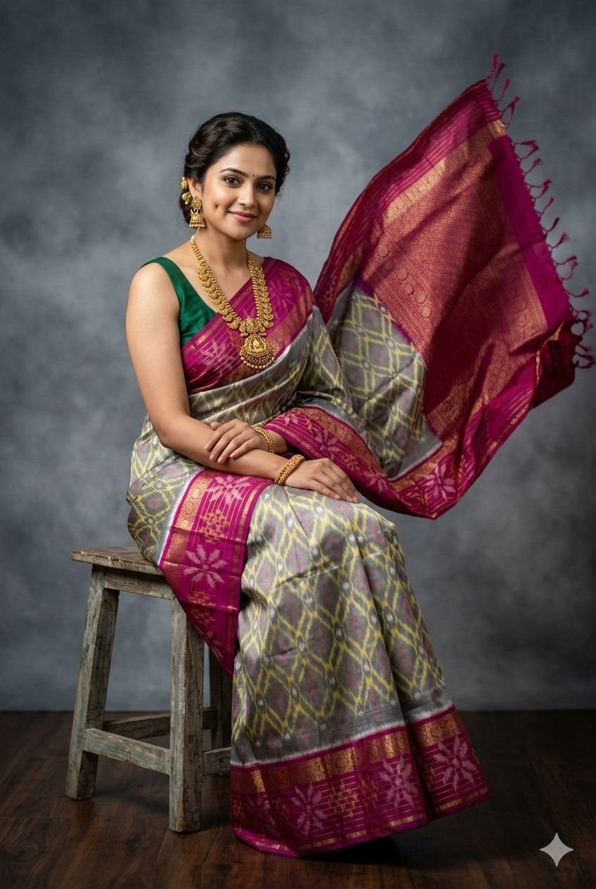 Kanchi Border Ikat - PUSNN27-KBRPCNSCD-08