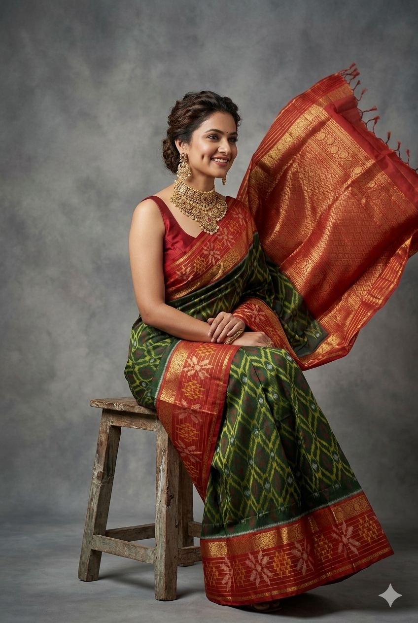 Kanchi Border Ikat - PUSNN27-KBRPCNSCD-09